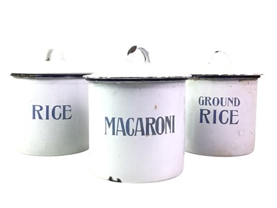 Lot 539 - SIX PRINCE WARE KITCHEN JARS