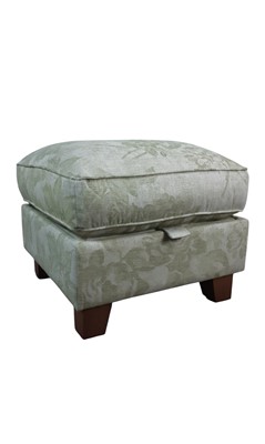 Lot 547 - GREEN UPHOLSTERED SMALL FOOTSTOOL