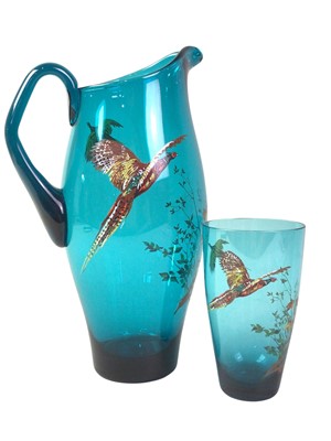 Lot 485 - MID CENTURY GLASS LEMONADE SET