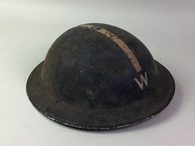 Lot 502 - WWII BRITISH AIR RAID WARDEN HELMET