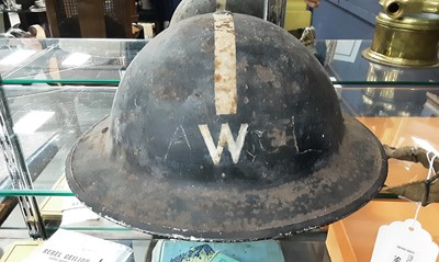 Lot 502 - WWII BRITISH AIR RAID WARDEN HELMET