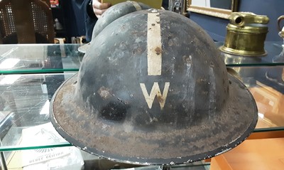 Lot 502 - WWII BRITISH AIR RAID WARDEN HELMET
