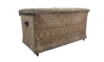 Lot 590 - VICTORIAN PINE OTTOMAN