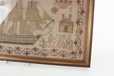 Lot 1833 - VICTORIAN NEEDLEWORK SAMPLER