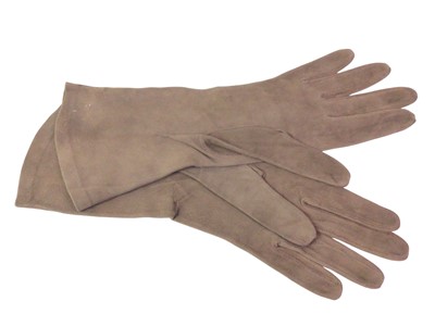 Lot 514 - PAIR OF LADY'S CHRISTIAN DIOR TAUPE SUEDE GLOVES