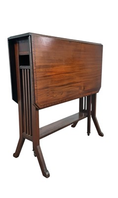 Lot 658 - EDWARDIAN MAHOGANY SUTHERLAND TEA TABLE