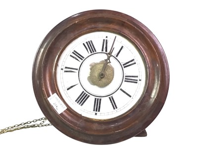 Lot 254 - MAHOGANY CIRCULAR BAROMETER