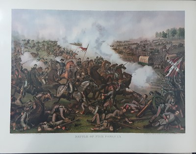 Lot 211 - AFTER KURZ & ALLISON, SET OF NINE CIVIL WAR PRINTS