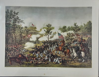 Lot 211 - AFTER KURZ & ALLISON, SET OF NINE CIVIL WAR PRINTS