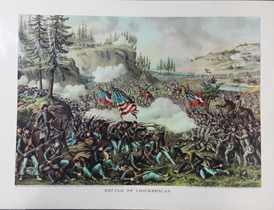 Lot 211 - AFTER KURZ & ALLISON, SET OF NINE CIVIL WAR PRINTS