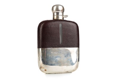 Lot 1000 - ELIZABETH II SILVER MOUNTED HIP FLASK