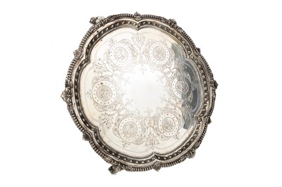 Lot 998 - VICTORIAN SILVER SALVER