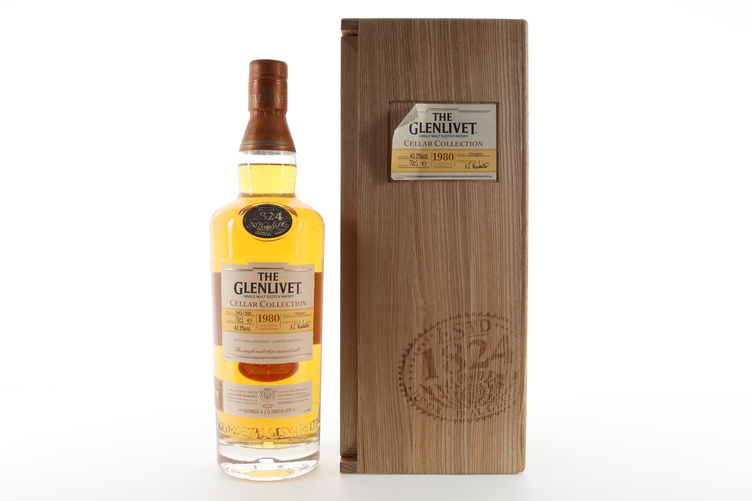Lot 451 - GLENLIVET 1980 CELLAR COLLECTION