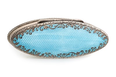 Lot 1004 - EDWARD VII SILVER AND ENAMEL TRINKET BOX