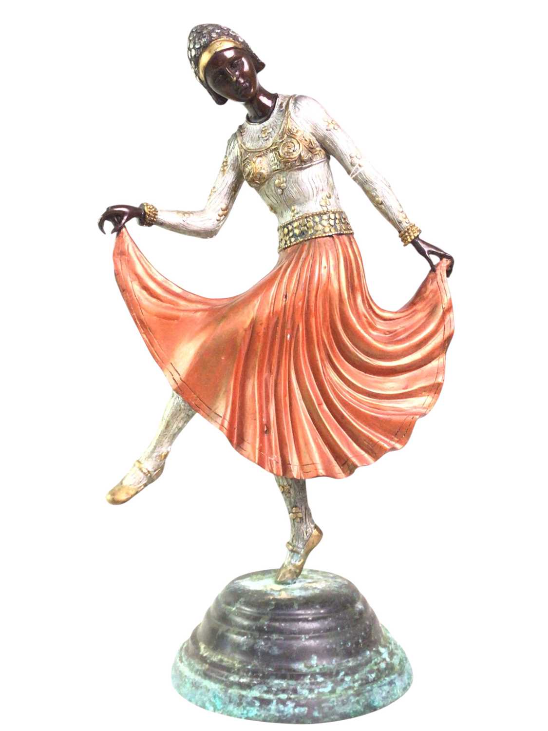 Lot 215 - IN THE MANNER OF DEMETRE CHIPARUS, BRONZE FIGURE