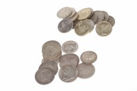 Lot 541 - GROUP OF BRITISH SILVER COINS including...