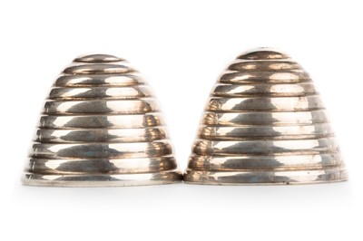 Lot 1026 - PAIR OF CONTEMPORARY SILVER SALT AND PEPPER SHAKERS