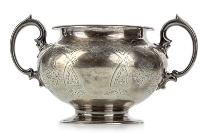 Lot 1012 - VICTORIAN SILVER CIRCULAR SUGAR BOWL