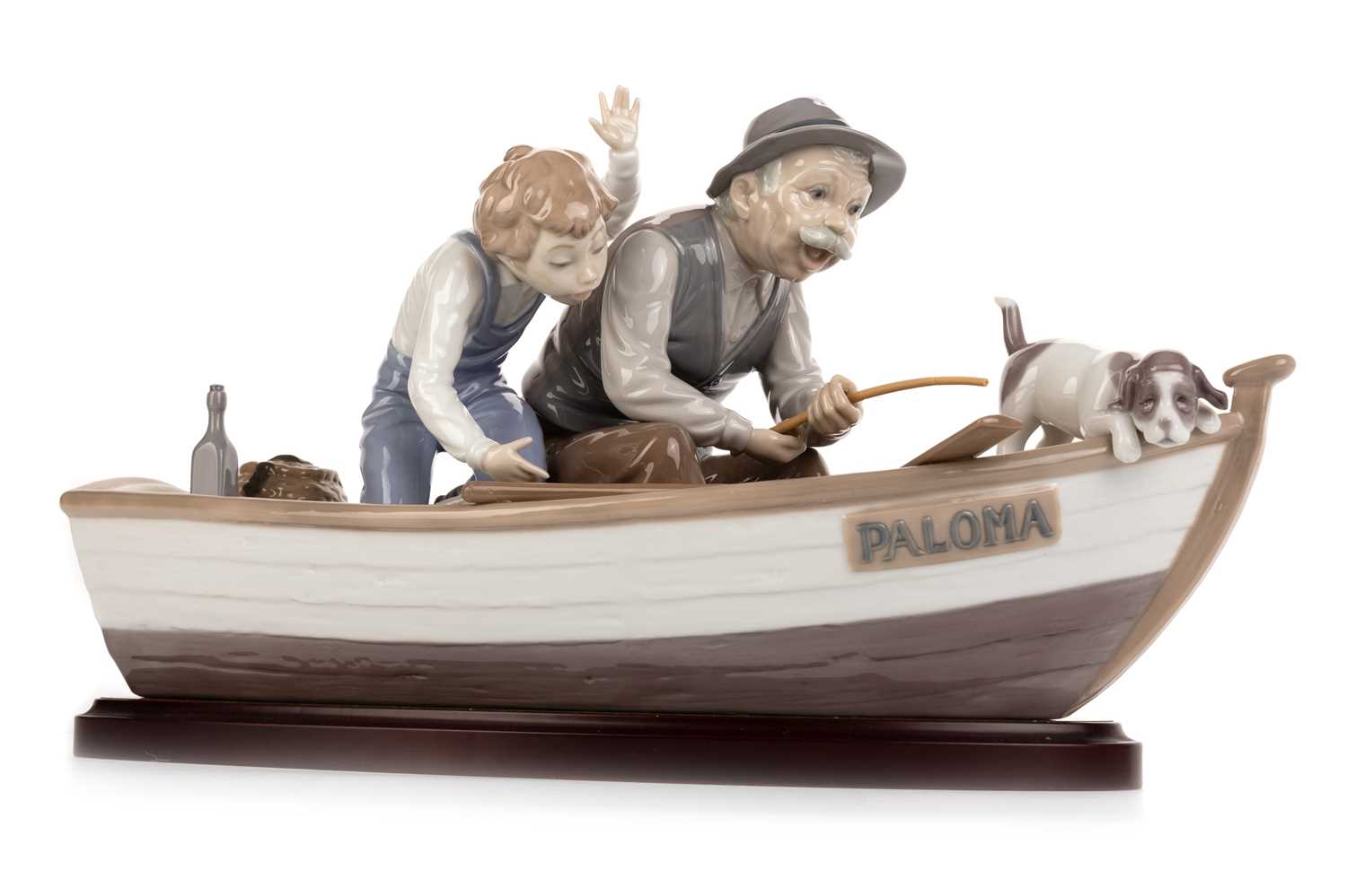 Lot 1257 - LARGE LLADRO 'FISHING WITH GRAMPS' FIGURE