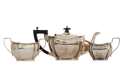 Lot 1025 - MATCHED GEORGE VI SILVER THREE PIECE TEA SERVICE