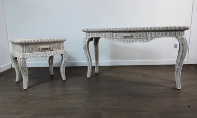 Lot 126 - WICKER BEDROOM SET