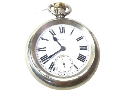 Lot 833 - WHITE METAL POCKET WATCH