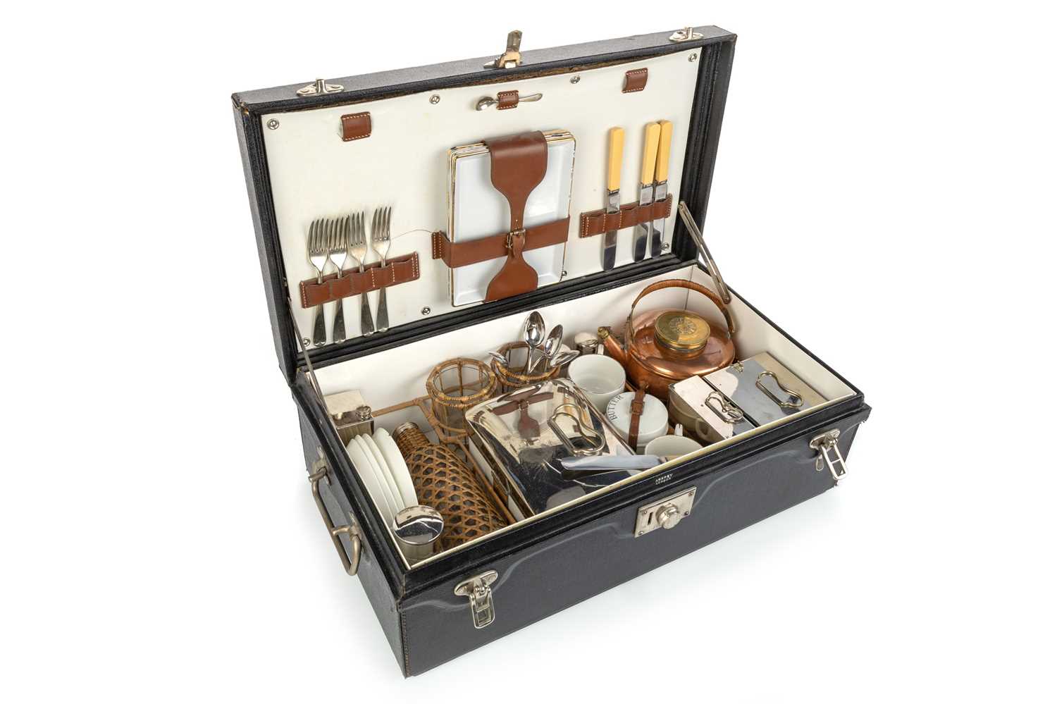 Lot 1476 - CORACLE FOR ASPREY LONDON PICNIC SET FOR FOUR