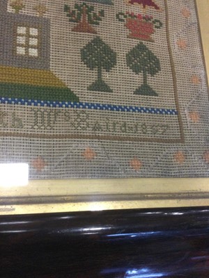 Lot 1287 - VICTORIAN SEWN SAMPLER