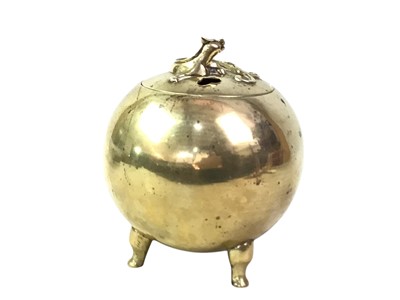 Lot 255 - CHINESE BRASS KORO