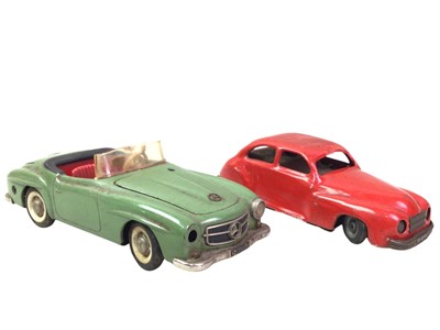 Lot 326 - TWO VINTAGE TIN PLATE MODEL VEHICLES