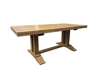 Lot 262 - MODERN OAK REFECTORY TABLE