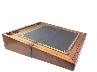 Lot 328 - VICTORIAN MAHOGANY WRITING SLOPE