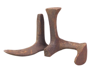 Lot 331 - GROUP OF THREE CAST IRON SHOE LASTS