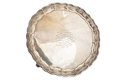 Lot 1035 - GEORGE V SILVER SALVER