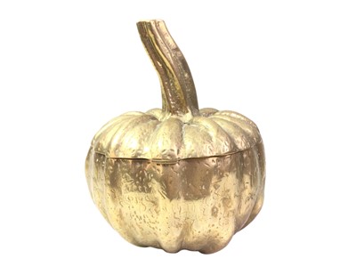 Lot 423 - HEAVY GILT METAL LIDDED BOX