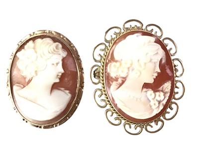 Lot 426 - TWO CAMEO BROOCHES