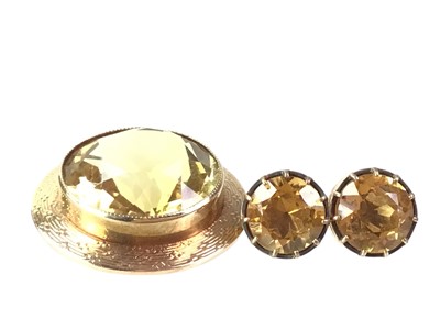 Lot 450 - SCOTTISH STYLE CITRINE SET BROOCH