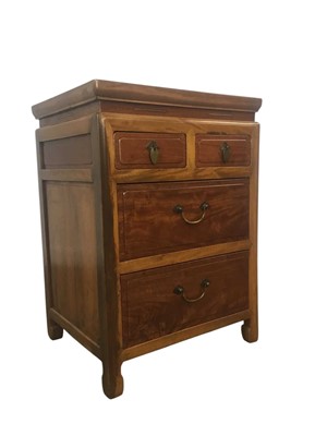 Lot 533 - CHINESE HARDWOOD CHEST OF DRAWERS