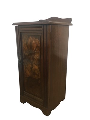 Lot 538 - LATE VICTORIAN WALNUT BEDSIDE LOCKER