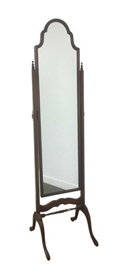 Lot 522 - MAHOGANY CHEVAL MIRROR