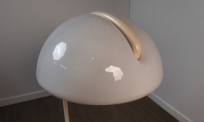 Lot 427 - ELIO MARTINELLI, RETRO 'SERPENTINE' FLOOR LAMP AND TABLE LAMP