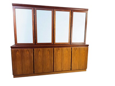 Lot 539 - SKOVBY HARDWOOD FOUR SECTION DISPLAY CABINET
