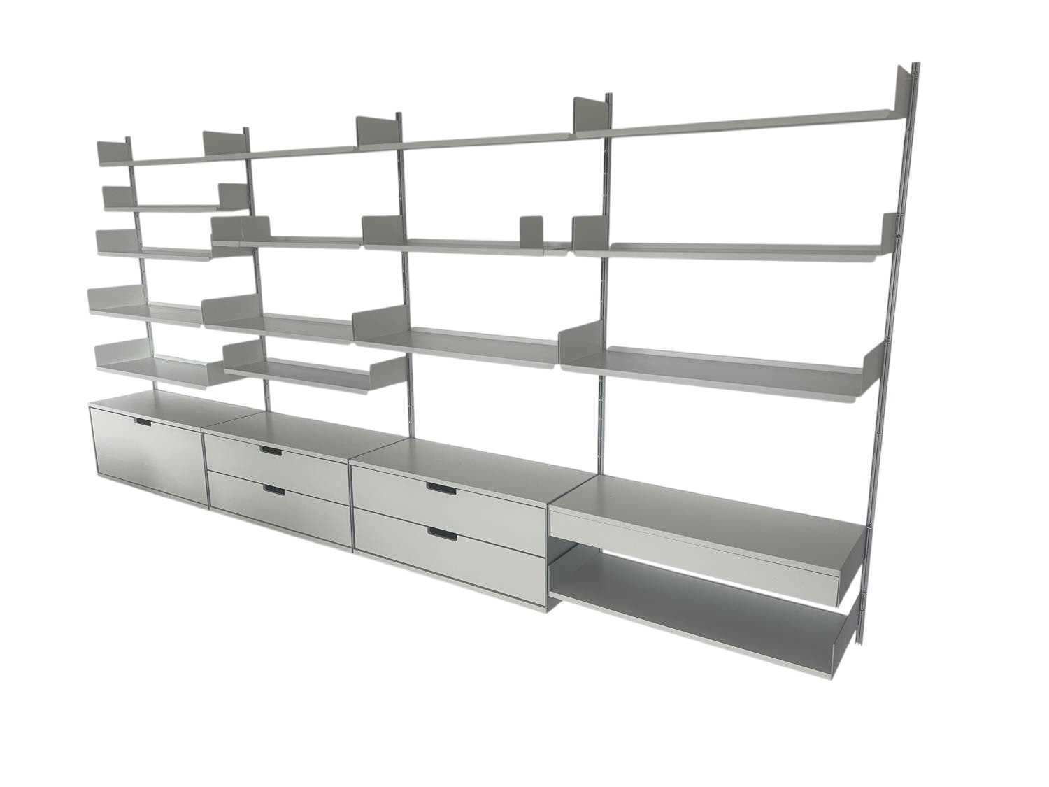 Lot 434 - VITSOE, WALL MOUNTED MODULAR SHELF UNIT, AFTER DIETER RAMS