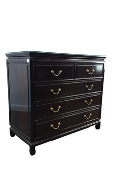 Lot 385 - CHINESE HARDWOOD CHEST OF DRAWERS