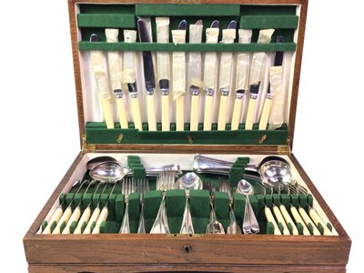 Lot 376 - CANTEEN OF SILVER PLATED CUTLERY