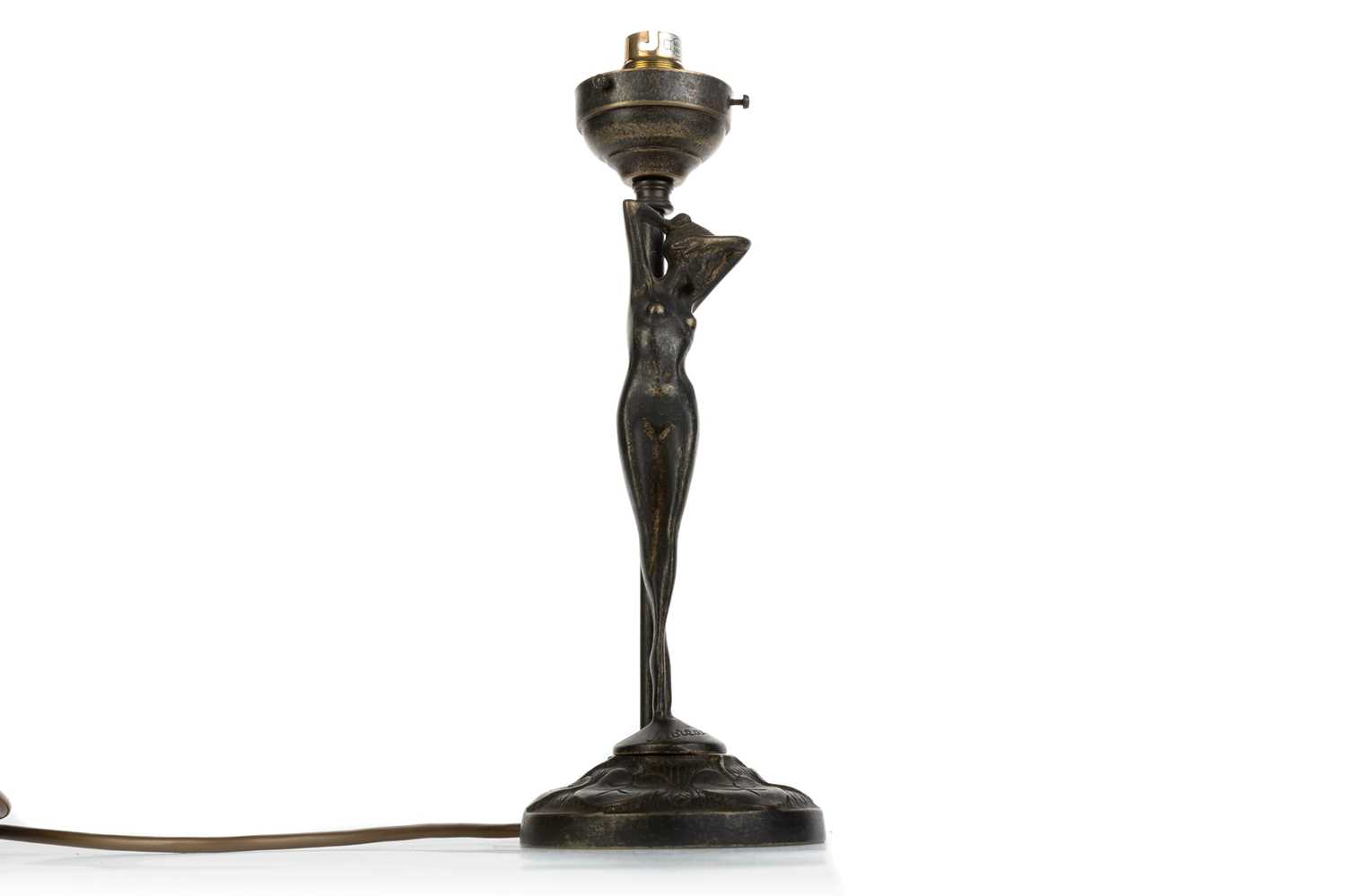 Lot 436 - AFTER P MOREAU, BRONZE NEOCLASSICAL FIGURAL TABLE LAMP