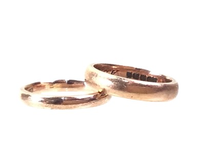 Lot 681 - TWO WEDDING RINGS