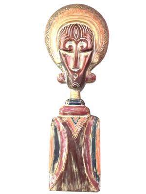 Lot 730 - GROUP OF AFRICAN STYLE MASKS AND FIGURES