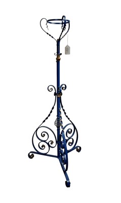 Lot 746 - VICTORIAN WROUGHT METAL FLOOR LAMP BASE