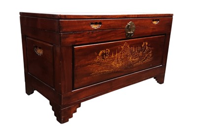 Lot 762 - CHINESE HARDWOOD CHEST